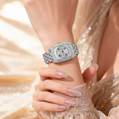 ⌚ LIMITED-TIME 50% OFF! ✨ Women's Rhinestone Wristwatch – Bling, Quartz, Tonneau Case 💎