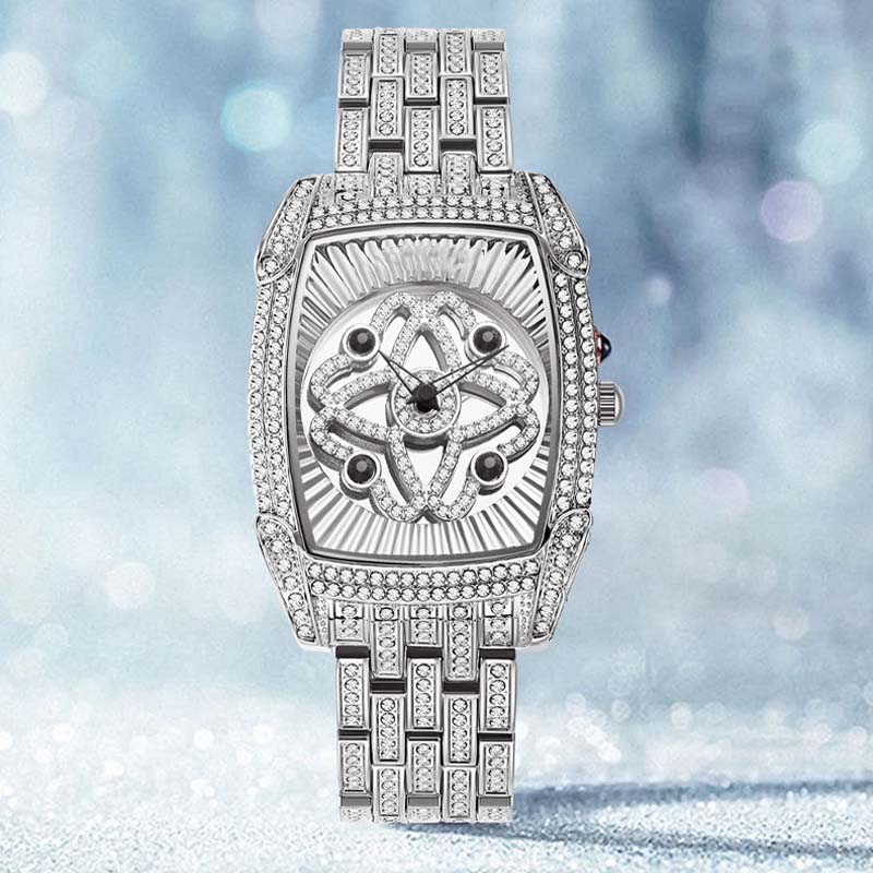 ⌚ LIMITED-TIME 50% OFF! ✨ Women's Rhinestone Wristwatch – Bling, Quartz, Tonneau Case 💎