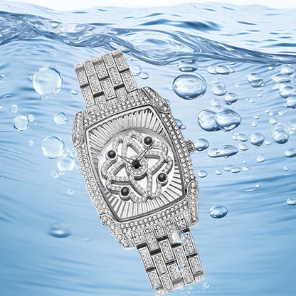 ⌚ LIMITED-TIME 50% OFF! ✨ Women's Rhinestone Wristwatch – Bling, Quartz, Tonneau Case 💎
