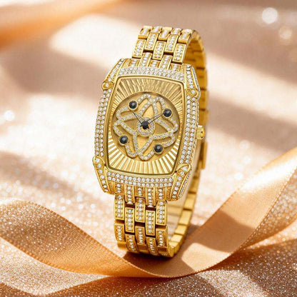 ⌚ LIMITED-TIME 50% OFF! ✨ Women's Rhinestone Wristwatch – Bling, Quartz, Tonneau Case 💎