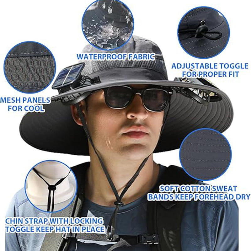 🔥 50,000+ Fans Love It! ⚽ 2026 World Cup Ultralight Solar Fan Sun Hat – Beat the Heat in Style