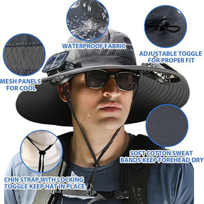 🔥 50,000+ Fans Love It! ⚽ 2026 World Cup Ultralight Solar Fan Sun Hat – Beat the Heat in Style