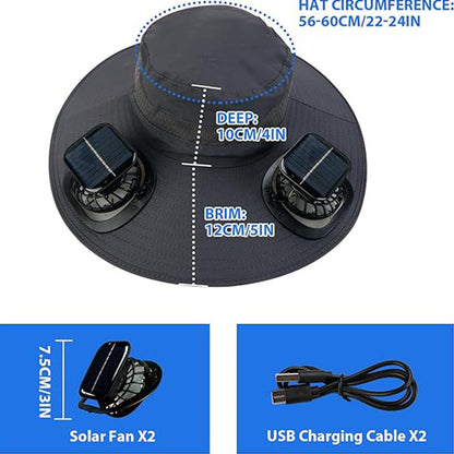 🔥 50,000+ Fans Love It! ⚽ 2026 World Cup Ultralight Solar Fan Sun Hat – Beat the Heat in Style