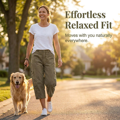 👖 50% OFF NOW! 🌿 Women's Relaxed Casual Cargo Capris – Spacious Utility Pockets, Breathable Fabric & Relaxed Fit – Everyday Comfort, Warm Weather Ready ✨