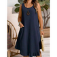 👗Women Casual Sleeveless Ruffle Dress – Breezy Casual Midi Dress ✨