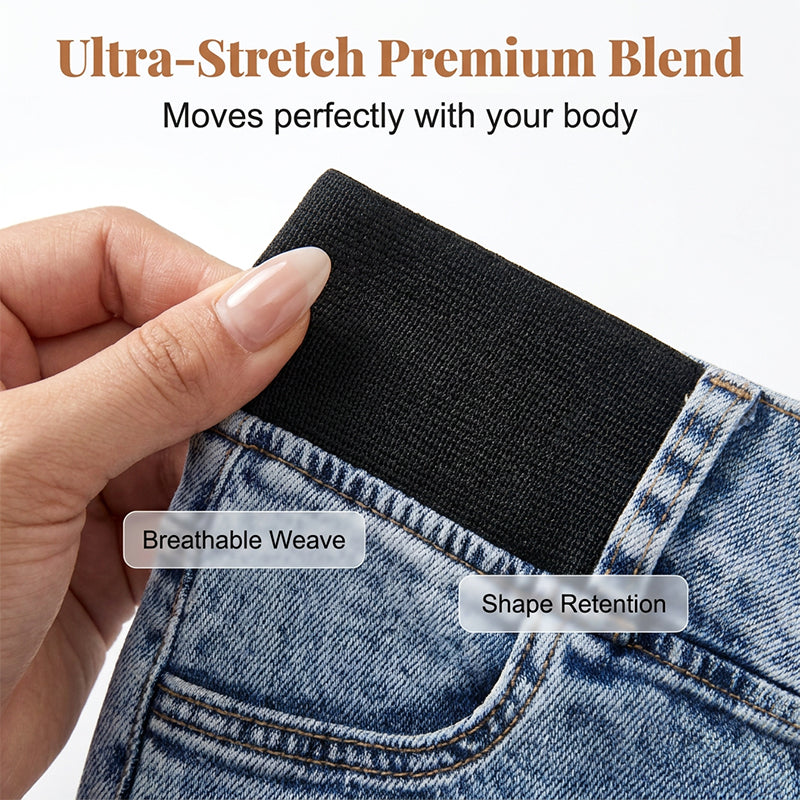🏆LAST DAY SALE 50% OFF🔥Women’s High Waisted Denim Capri Pants Elastic Waist Cropped Jeans