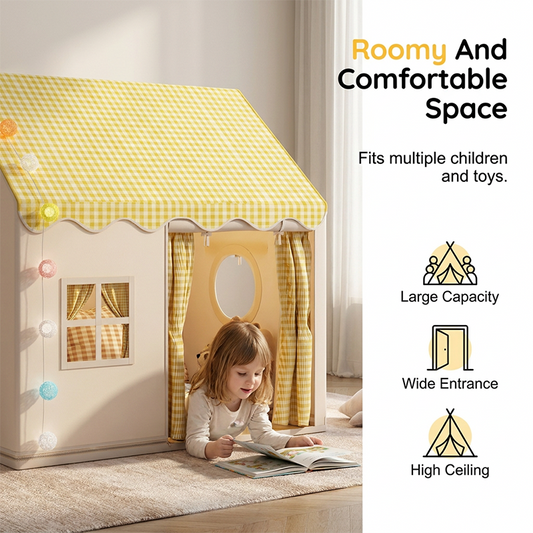🏰 Unleash Their Inner Royalty! 👑 Turn any room into a Magical Kingdom. Watch as your child creates epic adventures in their Dream Play Tent! ✨