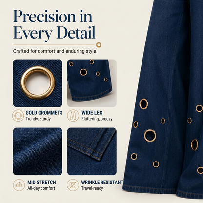 👖✨ Plus Size High Waist Stretch Straight Jeans – 60% OFF! Vintage wide leg, metal ring detail, button fly – all-season comfort for every body.