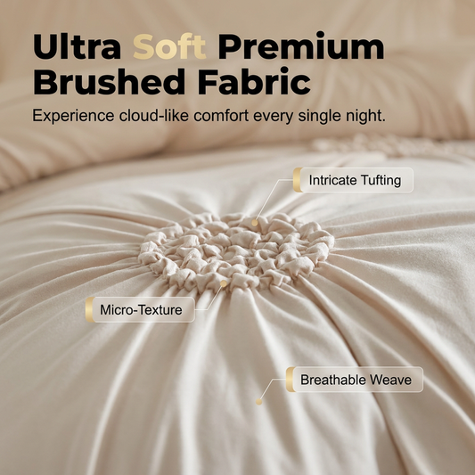 🛏️ 50% OFF NOW! ⏰ Elegant Pinch Pleat Duvet Cover Set – Wrinkle-resistant & breathable – Machine washable – fresh, inviting bed made easy 🌿✨🌙