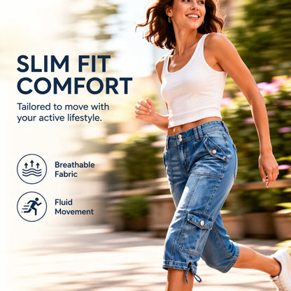 ⌛Limited-Time Offer-Women's Straight Leg Capri Jeans