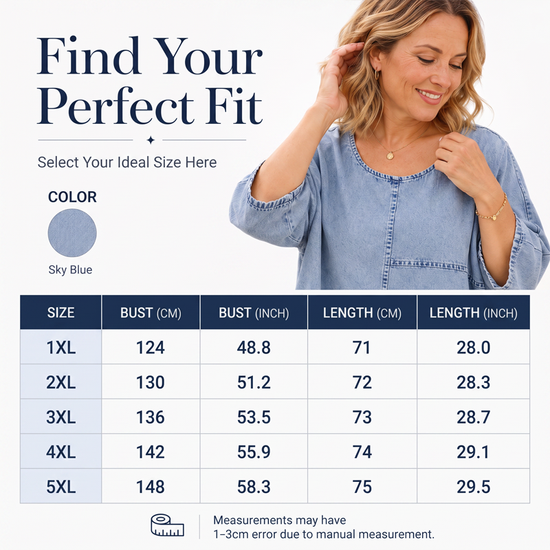 Women's Short Sleeve Denim Print T-Shirt