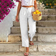 ⏳LAST DAY SALE ONLY ￡11.99!!🔥👖Women's Relaxed Fit Linen Blend Pants – Classic Straight Leg Trousers