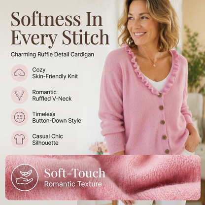 ⌛Limited-time offer-Women's Ruffle Collar Knit Cardigan