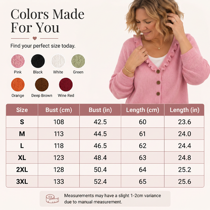 ⌛Limited-time offer-Women's Ruffle Collar Knit Cardigan