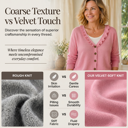 ⌛Limited-time offer-Women's Ruffle Collar Knit Cardigan