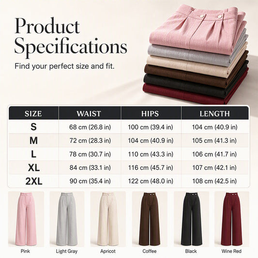 ✨New Arrivals & Special Offers-Women's Elegant  High Waist Wide Leg Pants
