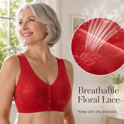 ⏰Buy 1 Get 1 Free💃Front Closure Wire-Free Bra for Elderly Women Seamless Vest Style Plus Size