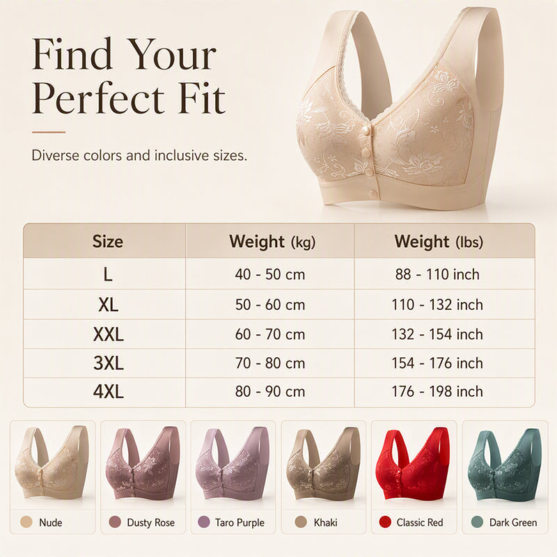 ⏰Buy 1 Get 1 Free💃Front Closure Wire-Free Bra for Elderly Women Seamless Vest Style Plus Size