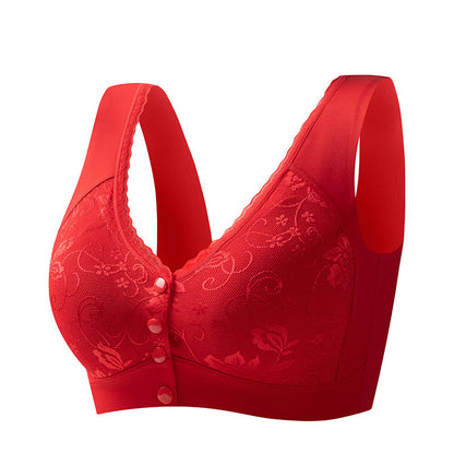 ⏰Buy 1 Get 1 Free💃Front Closure Wire-Free Bra for Elderly Women Seamless Vest Style Plus Size