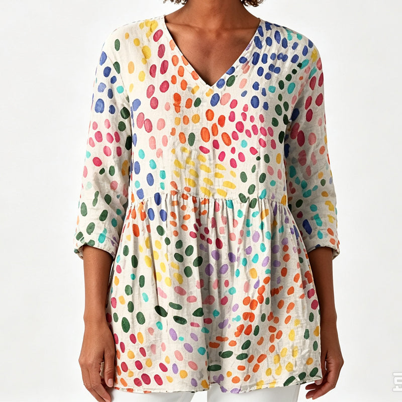 ⏰Last Day Sale 52% Off 💃 Women's Loose Digital Print Round Neck T-Shirt Short Sleeve Casual Top