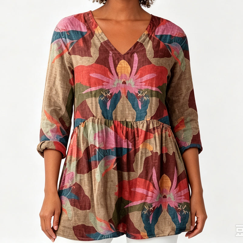 ⏰Last Day Sale 52% Off 💃 Women's Loose Digital Print Round Neck T-Shirt Short Sleeve Casual Top