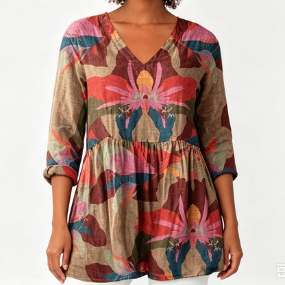 ⏰Last Day Sale 52% Off 💃 Women's Loose Digital Print Round Neck T-Shirt Short Sleeve Casual Top