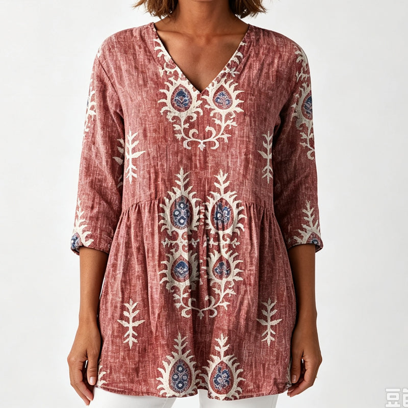 ⏰Last Day Sale 52% Off 💃 Women's Loose Digital Print Round Neck T-Shirt Short Sleeve Casual Top