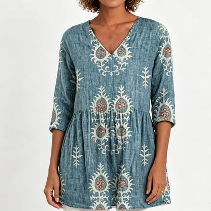 ⏰Last Day Sale 52% Off 💃 Women's Loose Digital Print Round Neck T-Shirt Short Sleeve Casual Top