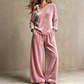✨ Effortless Everyday Style | Women's Off-Shoulder Top & Wide-Leg Trousers Set