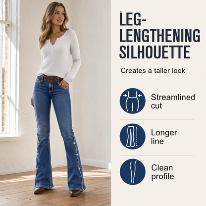 ⏰Last Day Sale 50% Off💃Women High Waisted Distressed Flare Jeans