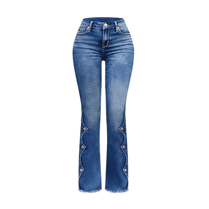 ⏰Last Day Sale 50% Off💃Women High Waisted Distressed Flare Jeans