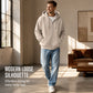 ☁️ All-Day Comfort | Men's Waffle Knit Full-Zip Hooded Sweatshirt
