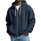 ☁️ All-Day Comfort | Men's Waffle Knit Full-Zip Hooded Sweatshirt