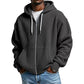 ☁️ All-Day Comfort | Men's Waffle Knit Full-Zip Hooded Sweatshirt