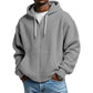 ☁️ All-Day Comfort | Men's Waffle Knit Full-Zip Hooded Sweatshirt