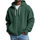 ☁️ All-Day Comfort | Men's Waffle Knit Full-Zip Hooded Sweatshirt