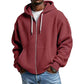 ☁️ All-Day Comfort | Men's Waffle Knit Full-Zip Hooded Sweatshirt