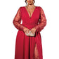 🌹 TIMELESS LACE ELEGANCE | V-Neck Maxi Dress -50%