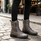 🥾 All-Day Comfort | Women's Round-Toe Chunky Heel Ankle Boots