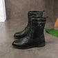 🥾 All-Day Comfort | Women's Round-Toe Chunky Heel Ankle Boots