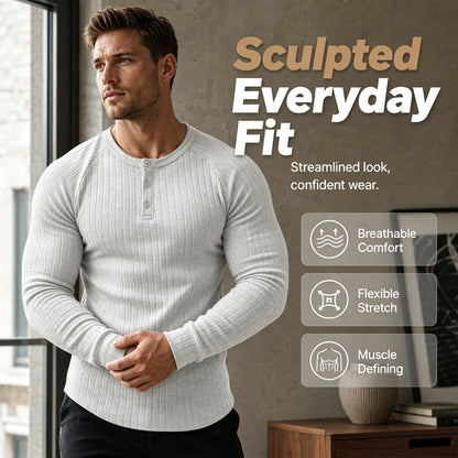 🍁Get Your New Fall Fashion-Men's Slim Fit Henley Shirt