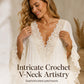 🌿 EFFORTLESS SUMMER ELEGANCE | Crochet V-Neck Maxi Dress -50%