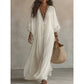 🌿 EFFORTLESS SUMMER ELEGANCE | Crochet V-Neck Maxi Dress -50%