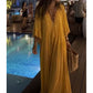 🌿 EFFORTLESS SUMMER ELEGANCE | Crochet V-Neck Maxi Dress -50%