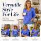 Women's Elegant Floral Print V-Neck Top