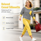 Women's Two-Piece Striped Long Sleeve Top & Pants Set