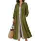 ✨ Effortless Everyday Style | Women's Relaxed-Fit Button-Front Maxi Dress