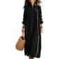 ✨ Effortless Everyday Style | Women's Relaxed-Fit Button-Front Maxi Dress