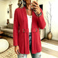 Women's Ribbed Knit Cardigan Sweater