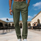 Men's Straight-Leg Dress Pants with Drawstring